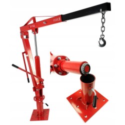 Gru Gruetta Idraulica 1T | Girevole 360° | Pieghevole | Sollevamento Motore per Officina Furgone